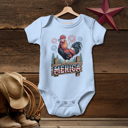 Merica Rooster Bodysuit (Baby)