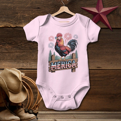 Merica Rooster Bodysuit (Baby)