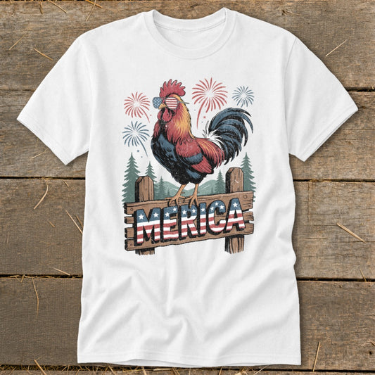 Merica Rooster Classic Tee