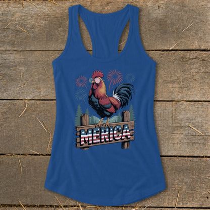 Merica Rooster Racerback Tank