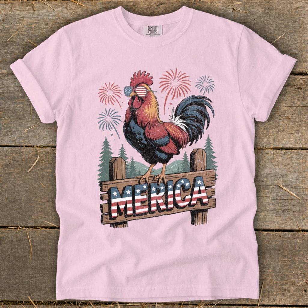 Merica Rooster Signature Tee