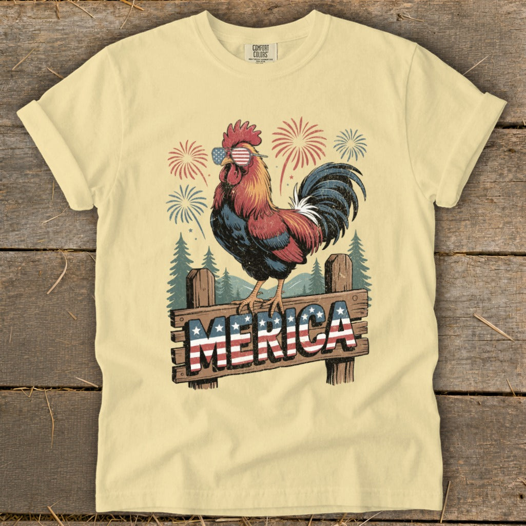 Merica Rooster Signature Tee