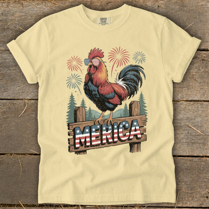 Merica Rooster Signature Tee