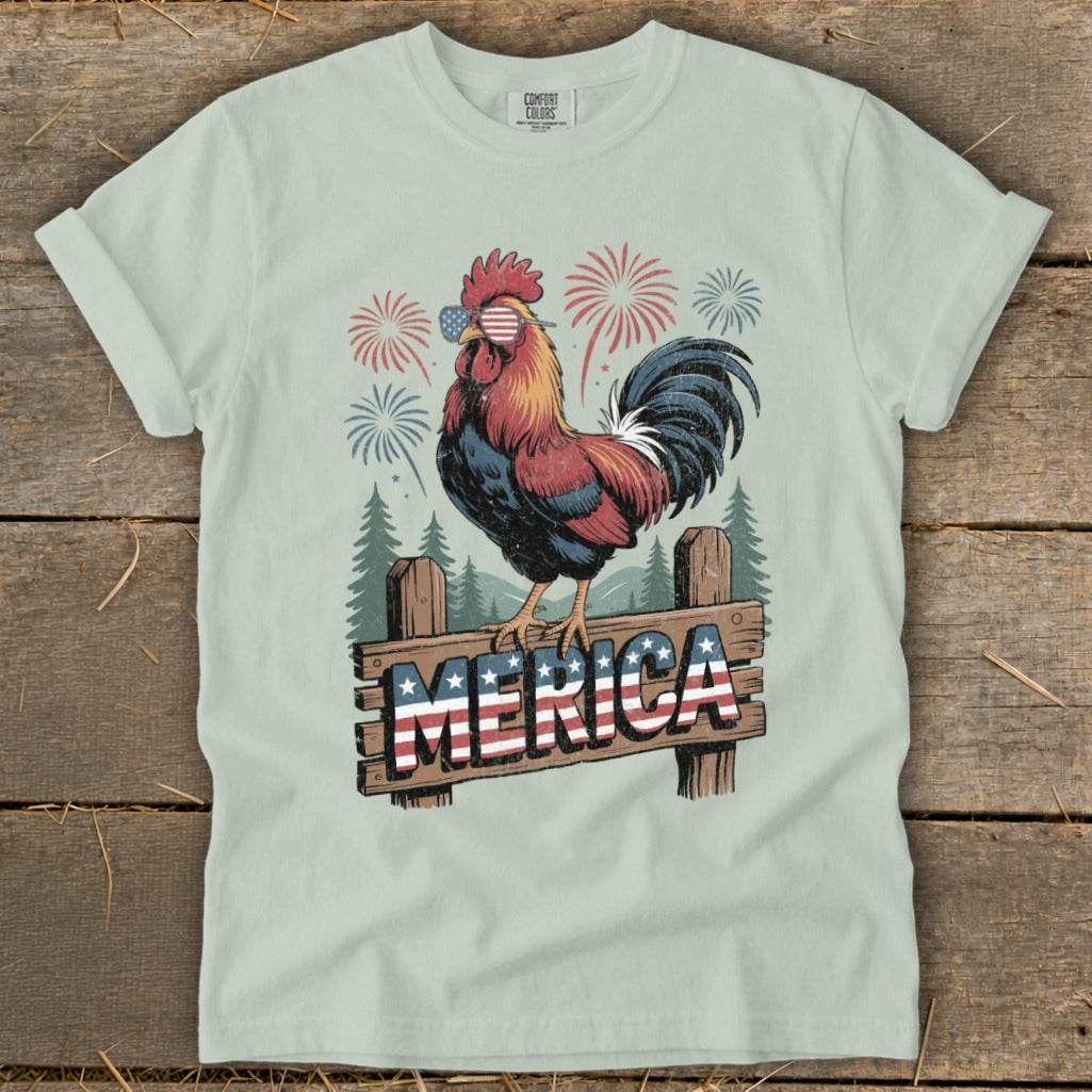 Merica Rooster Signature Tee