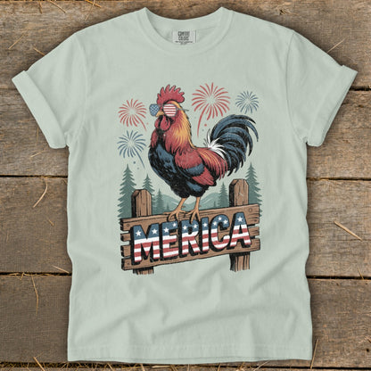 Merica Rooster Signature Tee