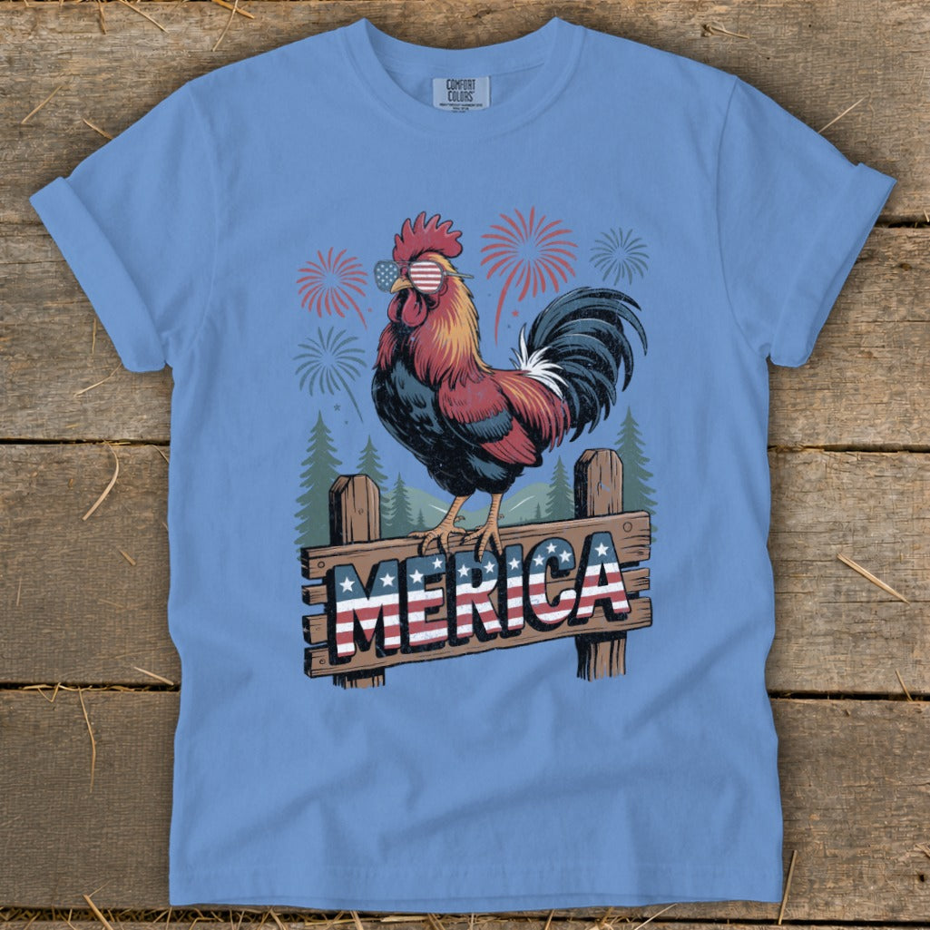 Merica Rooster Signature Tee