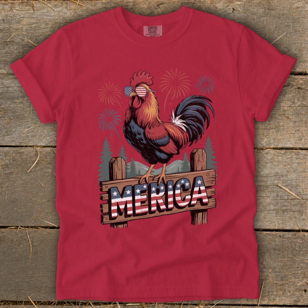 Merica Rooster Signature Tee