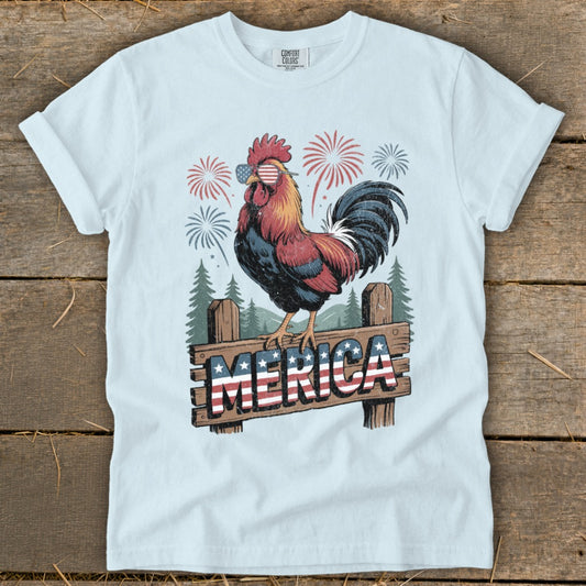 Merica Rooster Signature Tee