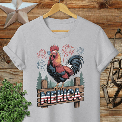Merica Rooster Softstyle Tee