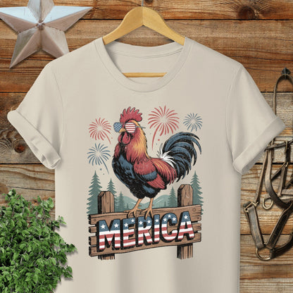 Merica Rooster Softstyle Tee