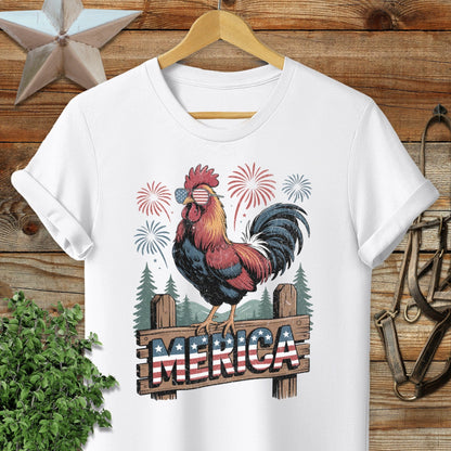 Merica Rooster Softstyle Tee