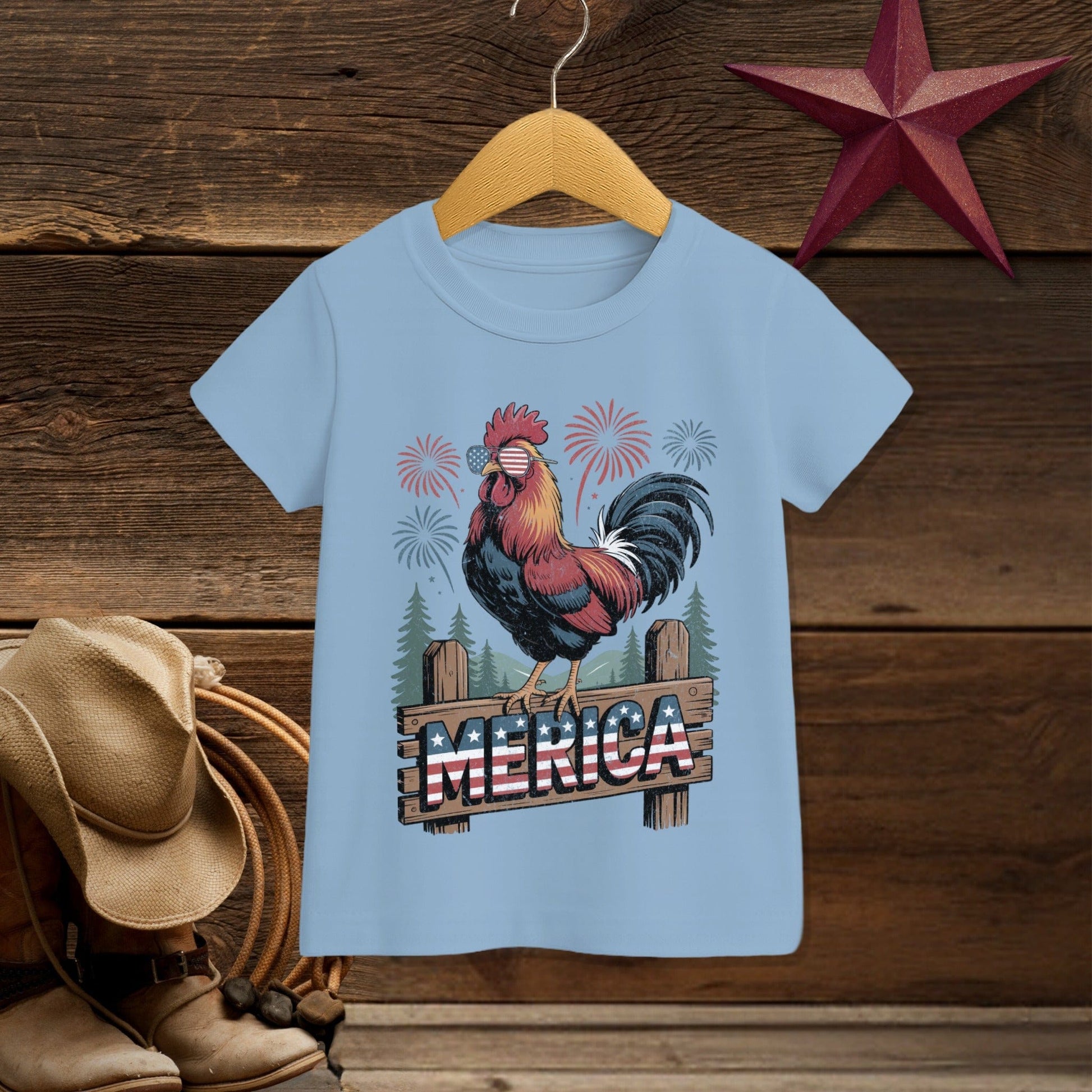 Merica Rooster T-Shirt (Toddler)