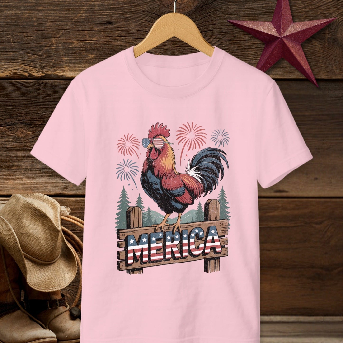 Merica Rooster T-Shirt (Youth)
