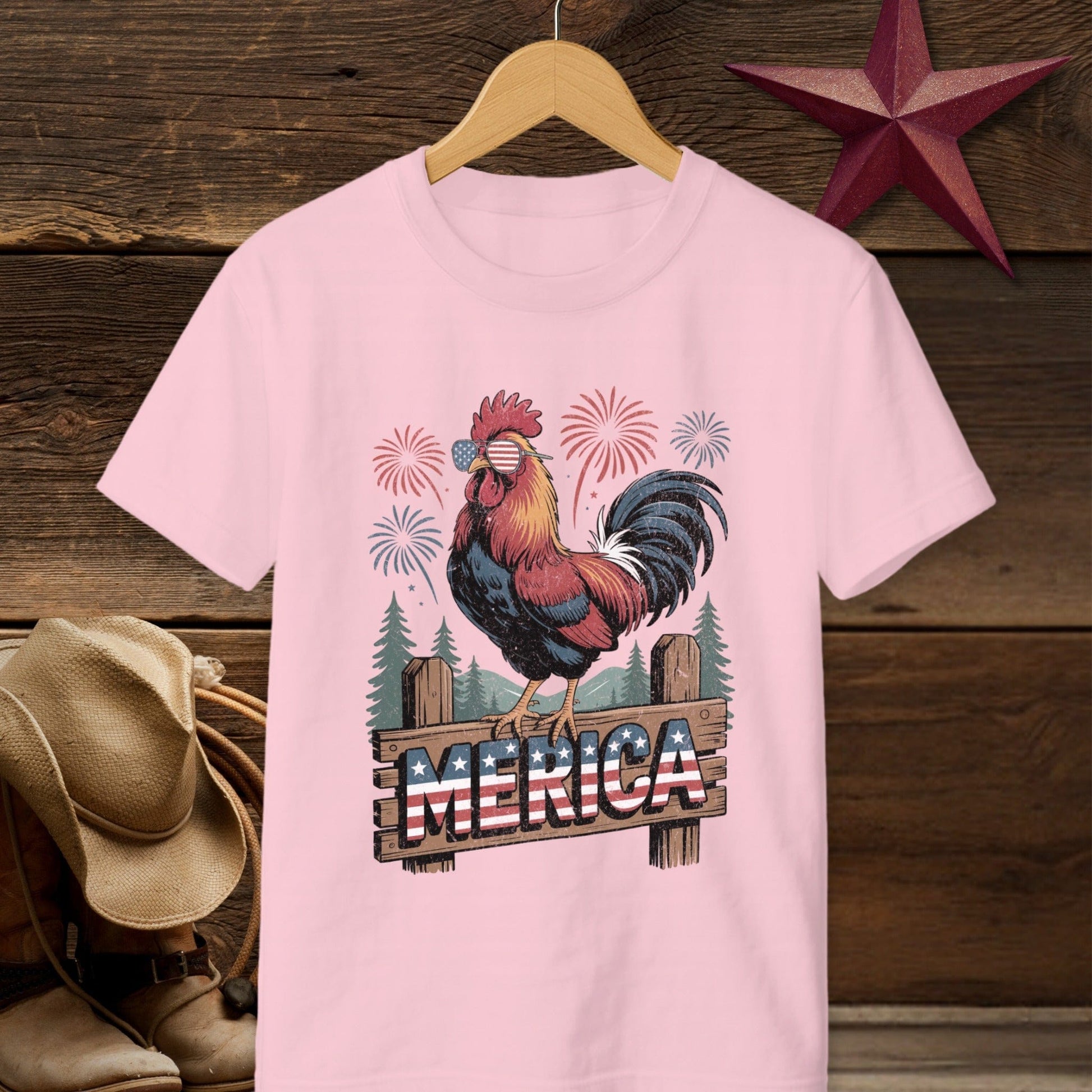 Merica Rooster T-Shirt (Youth)