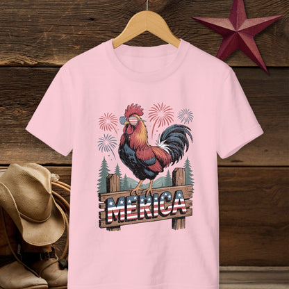 Merica Rooster T-Shirt (Youth)
