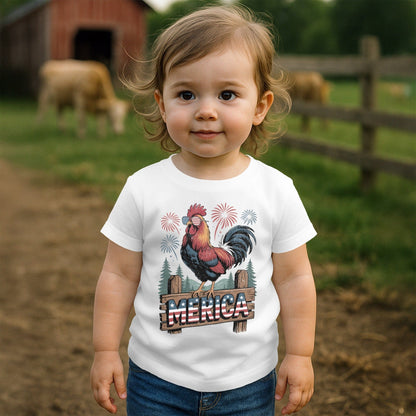 Merica Rooster T-shirt (Toddler)