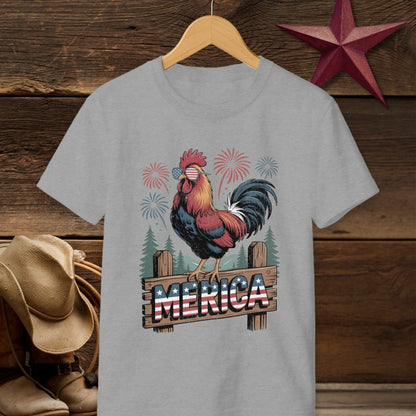 Merica Rooster T-shirt (Youth)