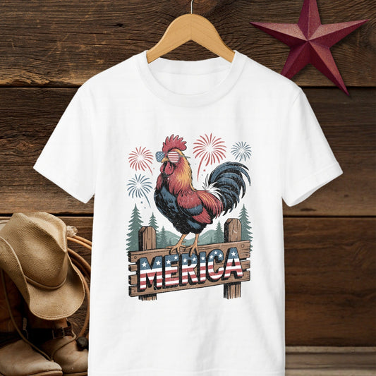 Merica Rooster T-shirt (Youth)