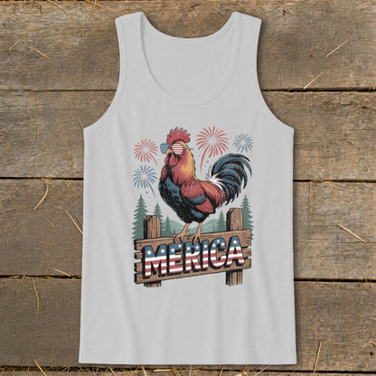 Merica Rooster Tank Top