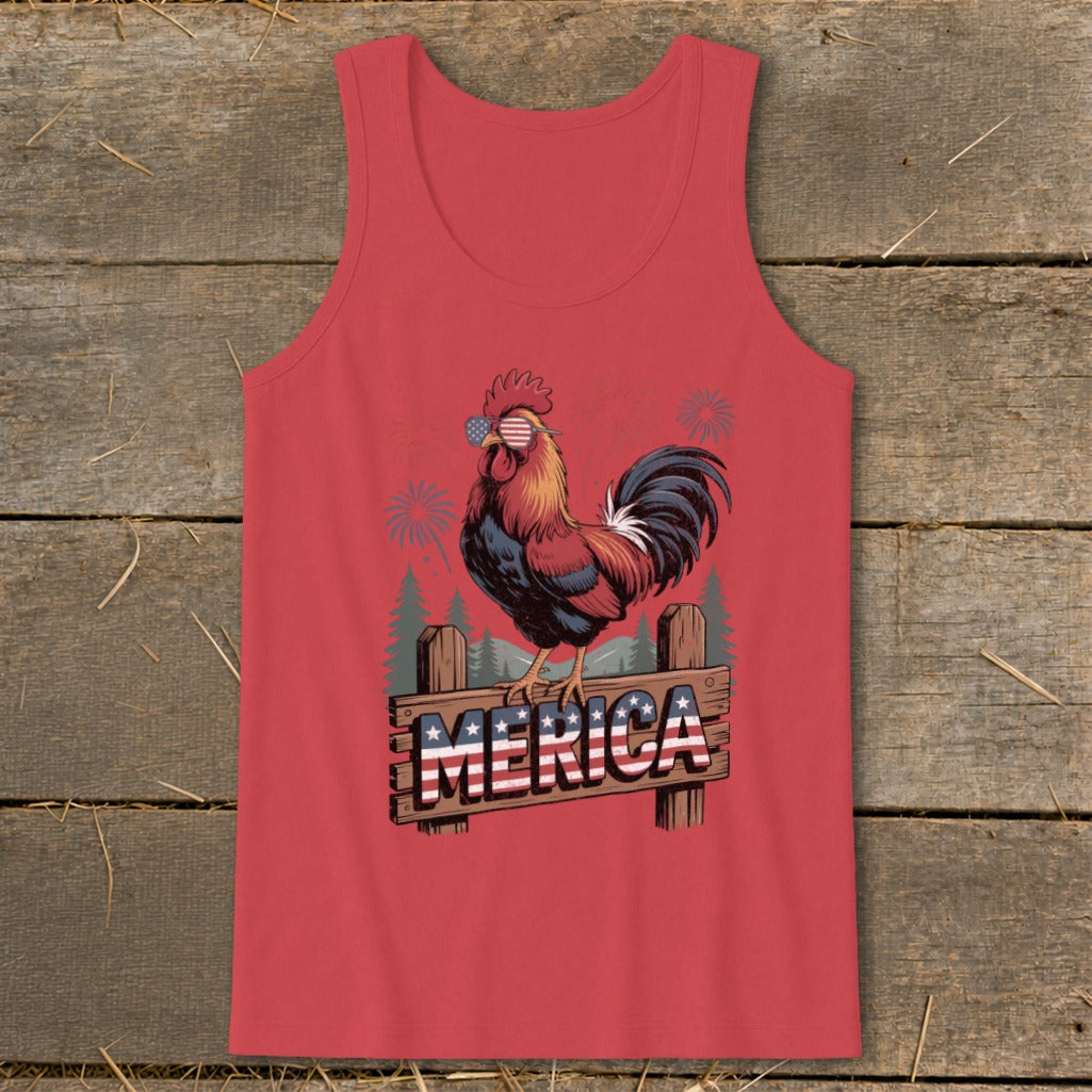 Merica Rooster Tank Top