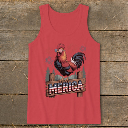 Merica Rooster Tank Top