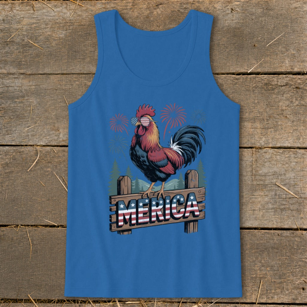 Merica Rooster Tank Top
