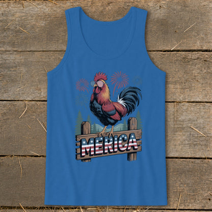 Merica Rooster Tank Top