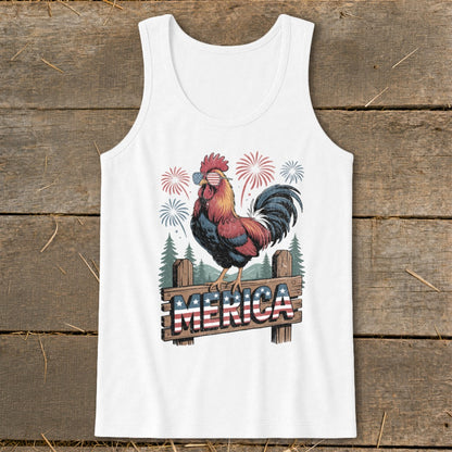 Merica Rooster Tank Top