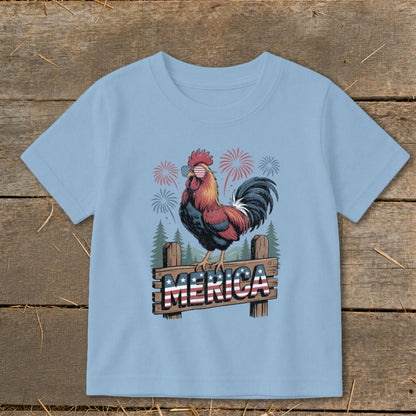 Merica Rooster Toddler Tee