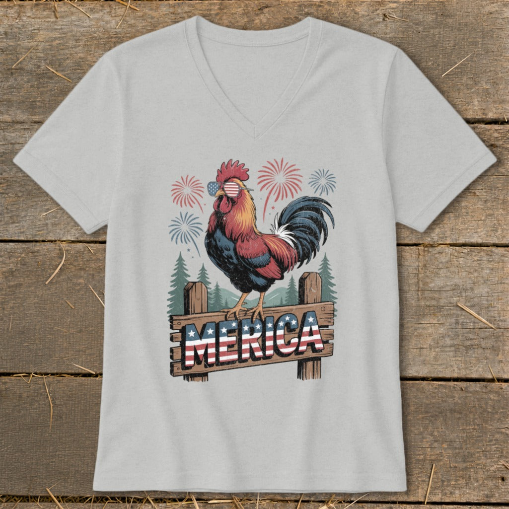 Merica Rooster V-neck
