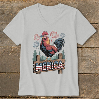 Merica Rooster V-neck