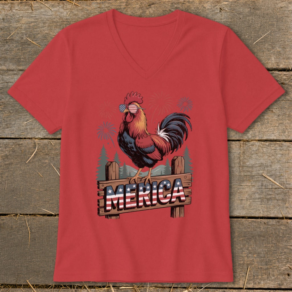 Merica Rooster V-neck
