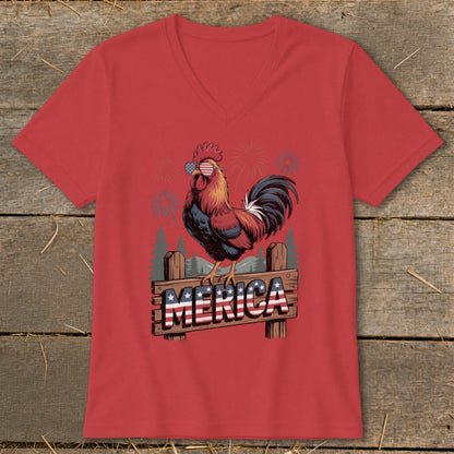 Merica Rooster V-neck