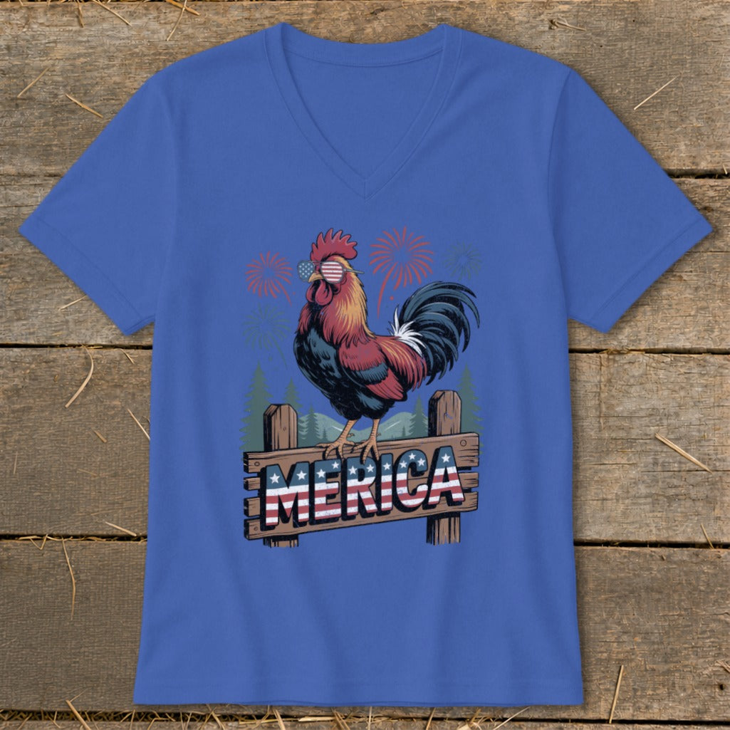 Merica Rooster V-neck