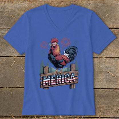 Merica Rooster V-neck