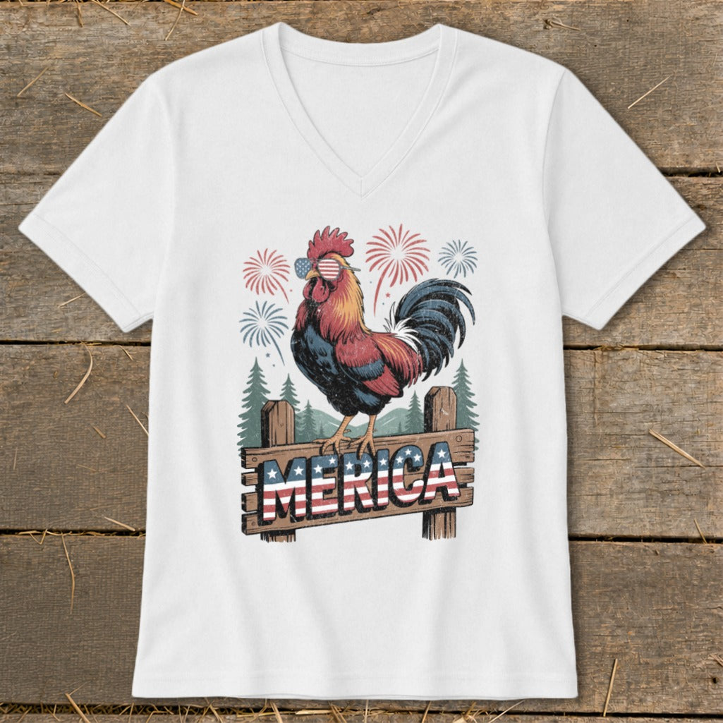 Merica Rooster V-neck