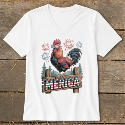 Merica Rooster V-neck