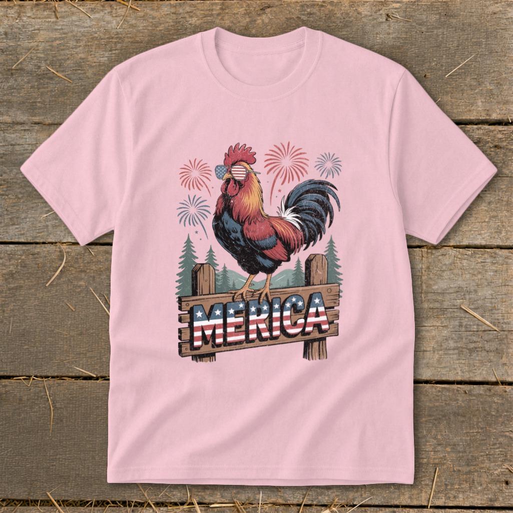 Merica Rooster Youth Tee