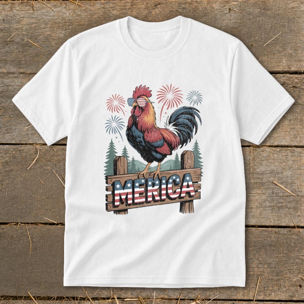 Merica Rooster Youth Tee