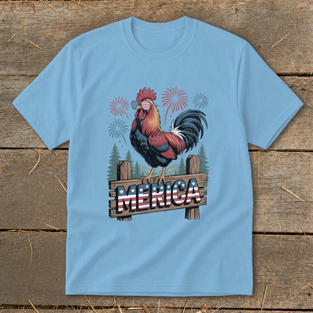 Merica Rooster Youth Tee