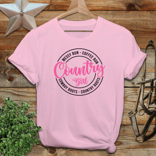 Messy Bun Coffee Run T-shirt