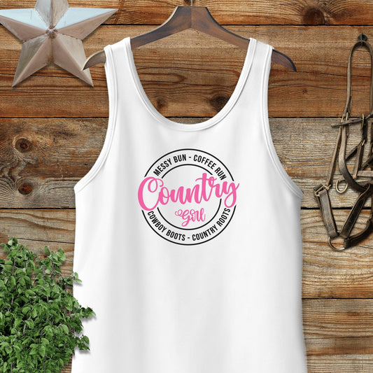Messy Bun Coffee Run Tank Top