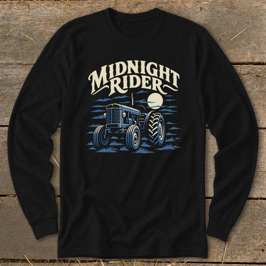 Midnight Rider Long Sleeve Tee - Black