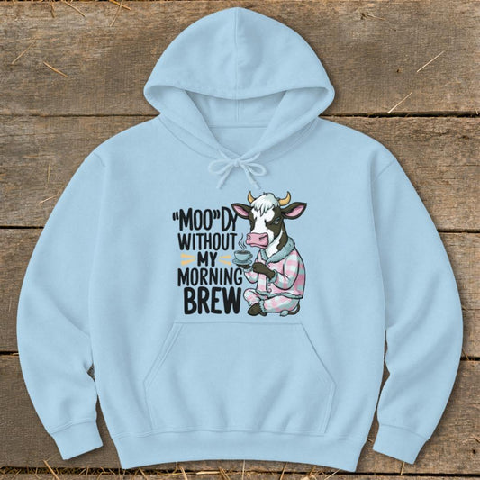Moody Morning Brew Hoodie - Light Blue