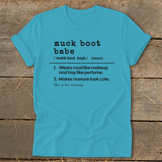Muck Boot Babe Definition Softstyle Tee - Tropical Blue