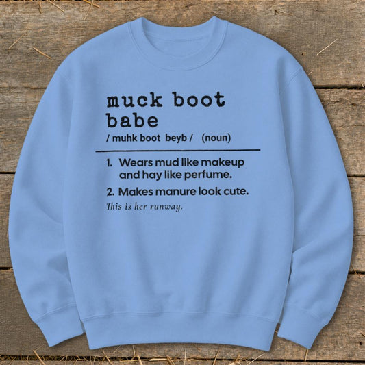 Muck Boot Babe Definition Sweatshirt - Carolina Blue