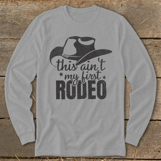 My First Rodeo Long Sleeve Tee - Sport Grey