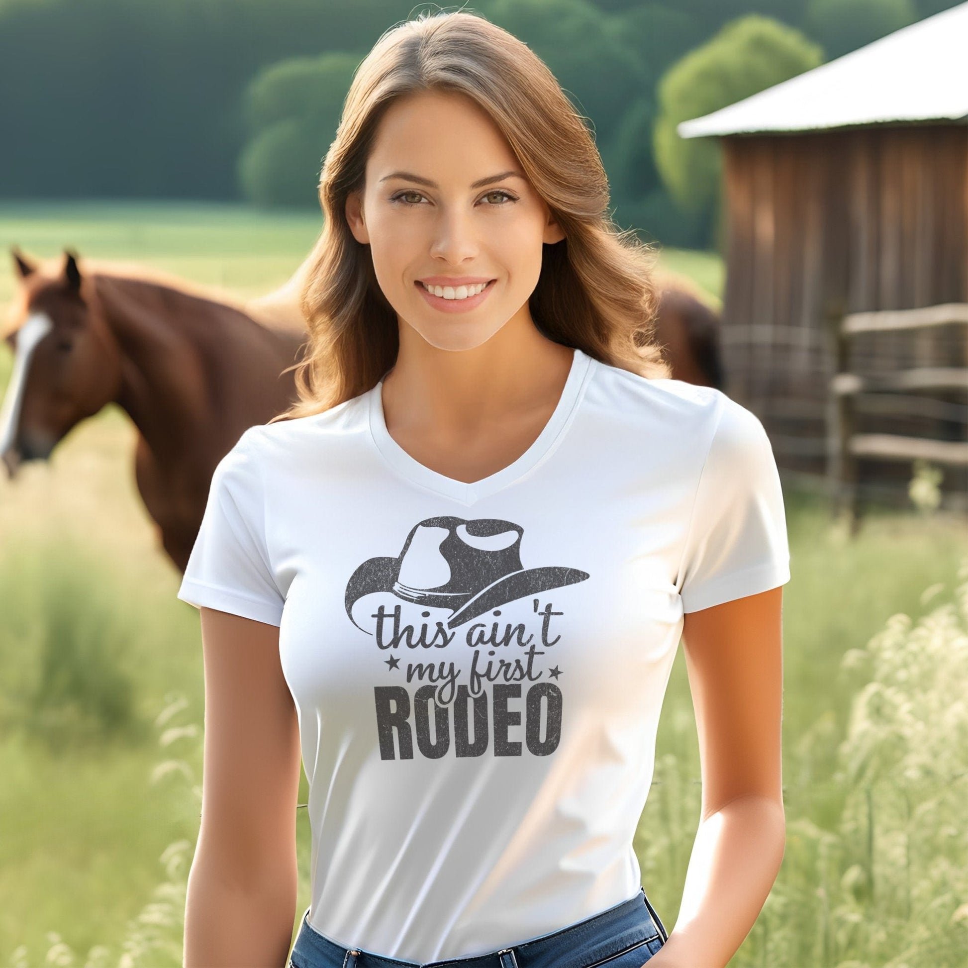 My First Rodeo V-neck