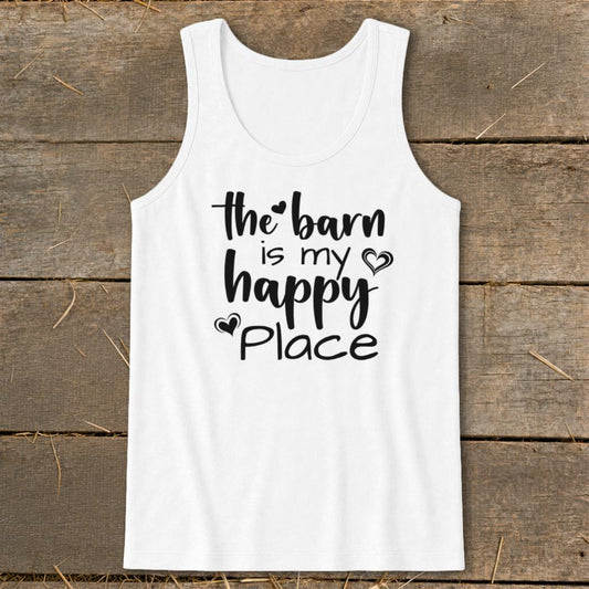 My Happy Place Tank Top - White