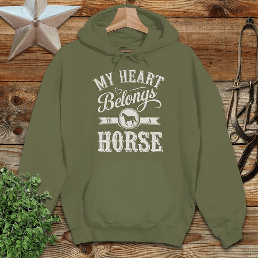 My Heart Belongs To A Horse Hoodie